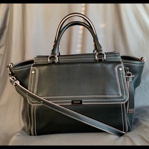 Brahmin Taylor Galveston Satchel Black Leather